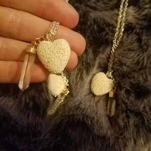 Lava rock essential oil diffuser necklace